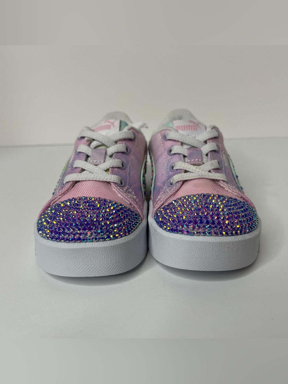 NWOB Puma Kids Pink Sneakers with Purple Toe